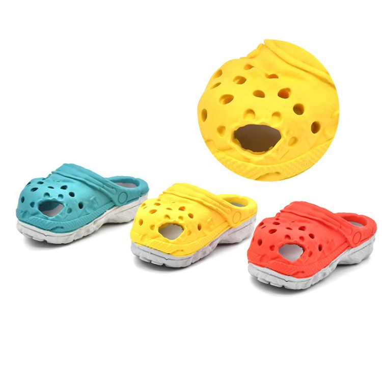 Juguetes masticables de zapatillas de goma para perros