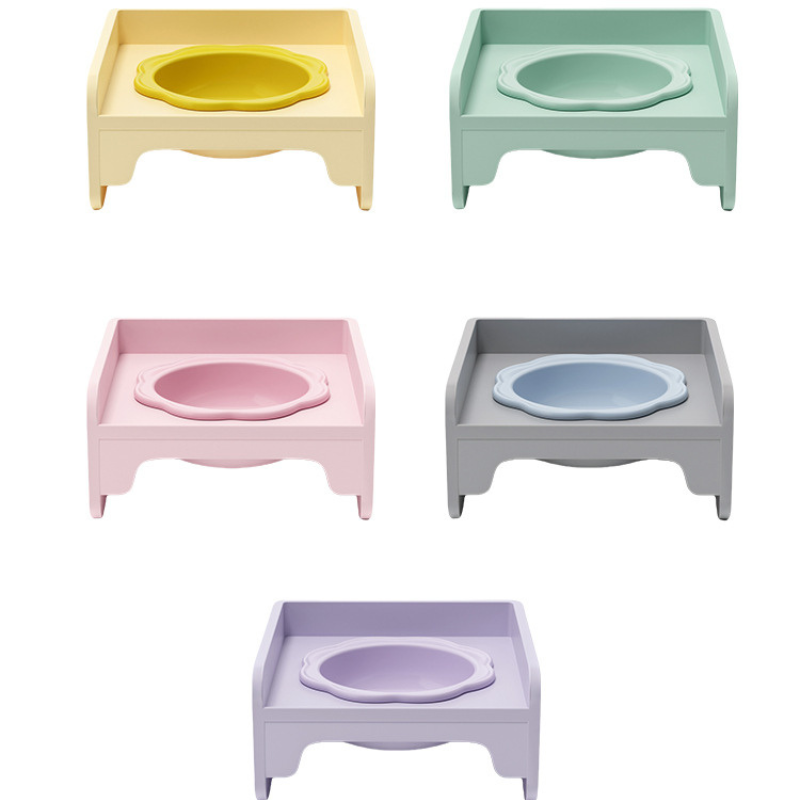 Ceramic Cat Bowl Non-Slip Water and Food Bowls with Stand
