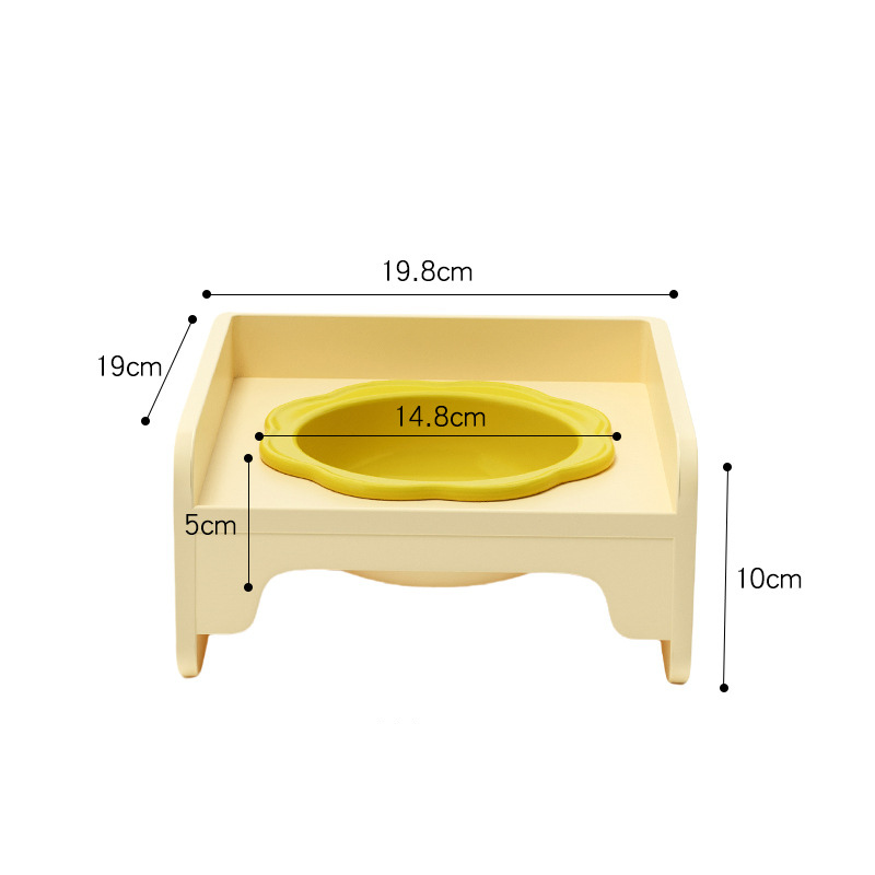 Ceramic Cat Bowl Non-Slip Water and Food Bowls with Stand