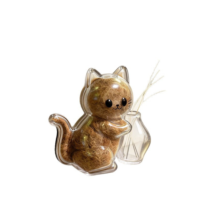 Transparent Cat Pet Fur Memorial Box Kitten Whisker Keepsake Fridge Magnet