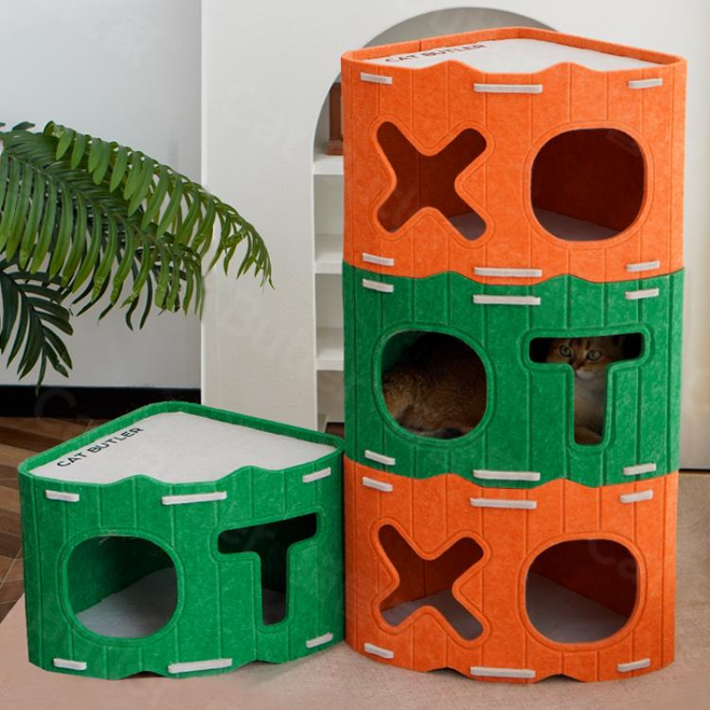 Felt Cat Bed Stackable Tree House