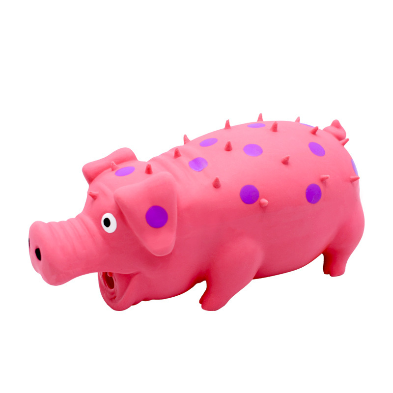 Squeaky Pig Shaped Latex Plush Dog Toy