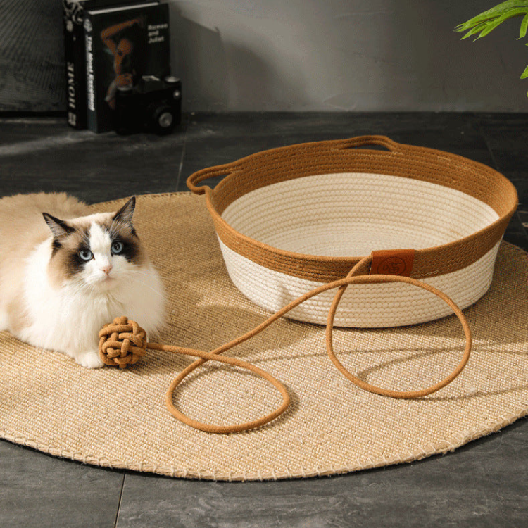 Woven Cat Bed Cotton Rope Bed Mat