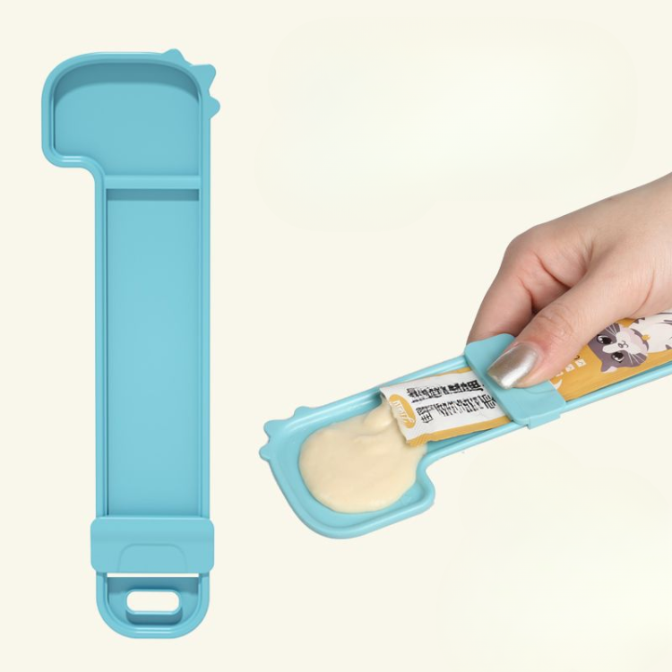 Cat Feeder Strip Wet Treat Squeeze Spoon