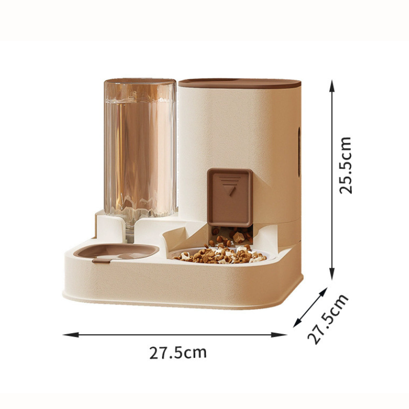 Automatic Cat Treat Feeder Water Dispenser Bowl