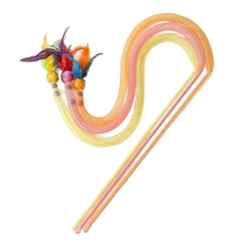 Cat Toys Cat Teaser Wand With Feather Bell