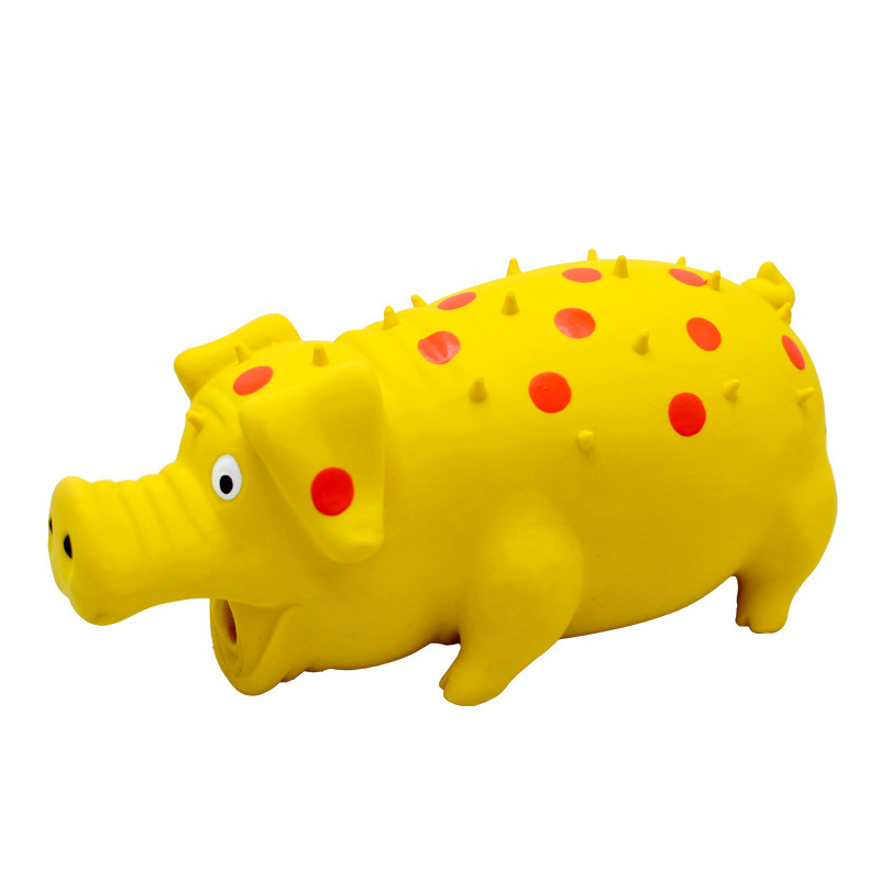 Squeaky Pig Shaped Latex Plush Dog Toy