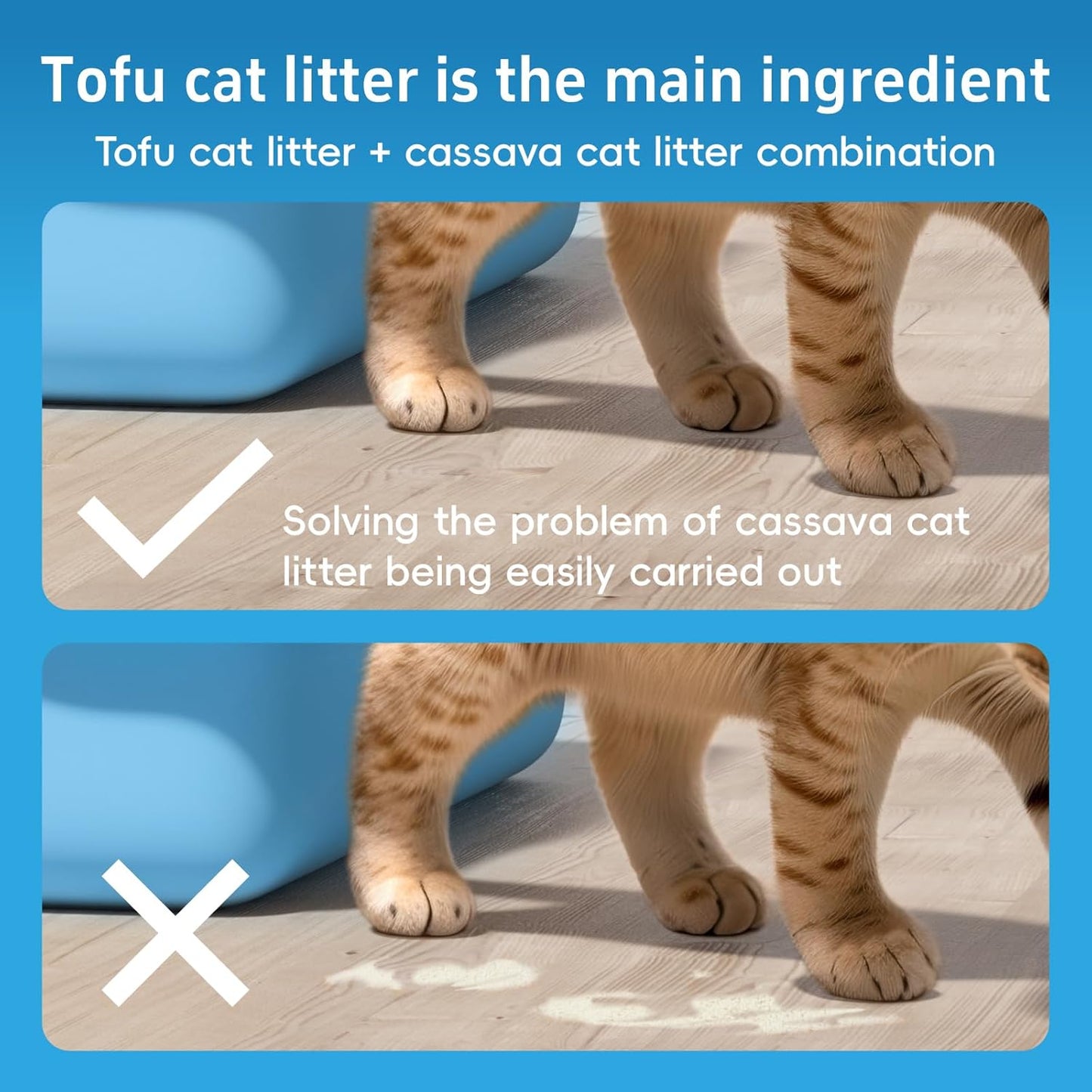 5 in 1 Plant Mixed Cat Litter Deodorizing Cassava Tofu Bentonite Cat Litter