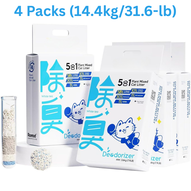 5 in 1 Plant Mixed Cat Litter Deodorizing Cassava Tofu Bentonite Cat Litter