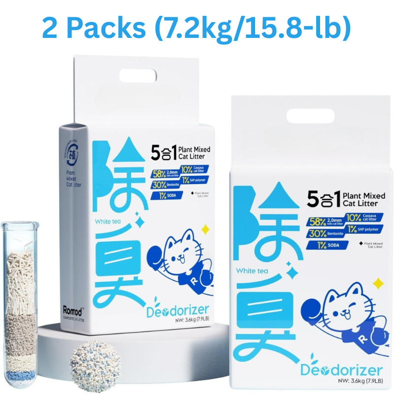 5 in 1 Plant Mixed Cat Litter Deodorizing Cassava Tofu Bentonite Cat Litter