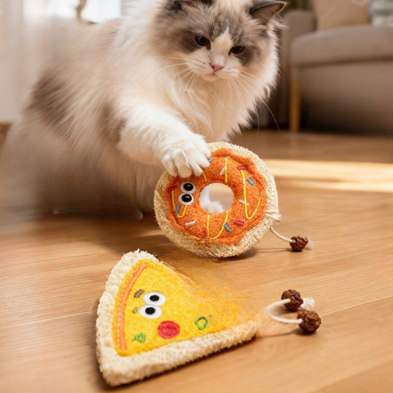 Loofah Cat Toy Catnip Chew Toys