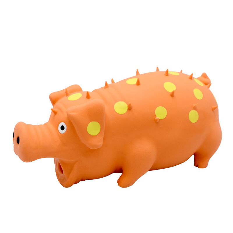 Squeaky Pig Shaped Latex Plush Dog Toy