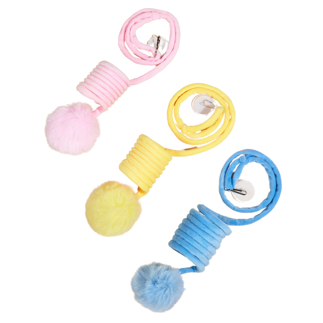 Hanging Dangling Spings Cat Toys With Bell Ball