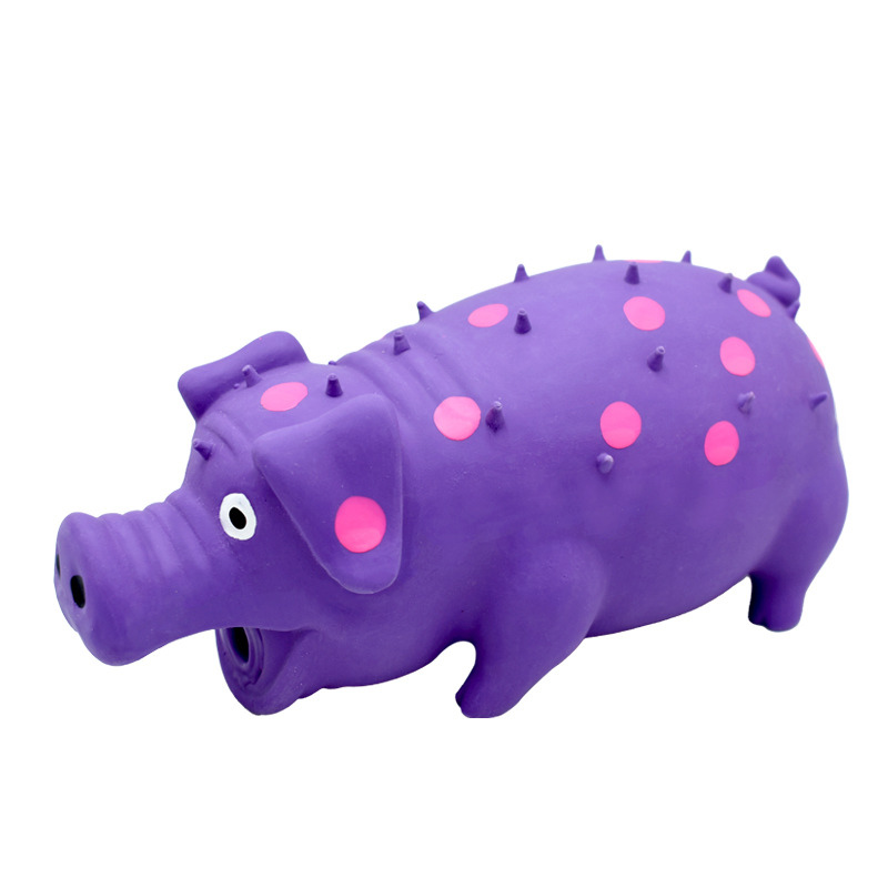 Squeaky Pig Shaped Latex Plush Dog Toy