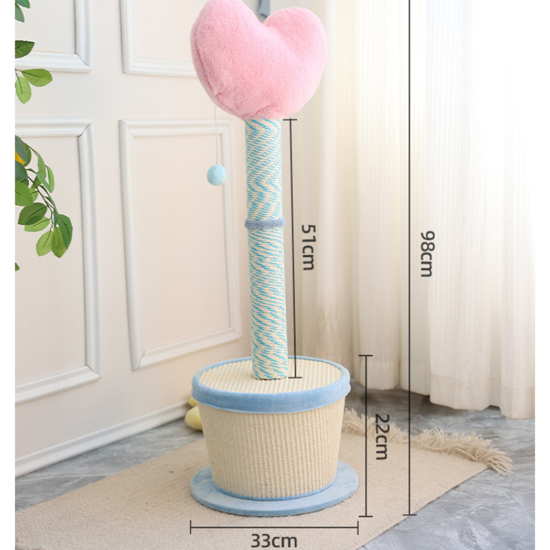 Heart Shaped Sisal Base Cat Scratching Post