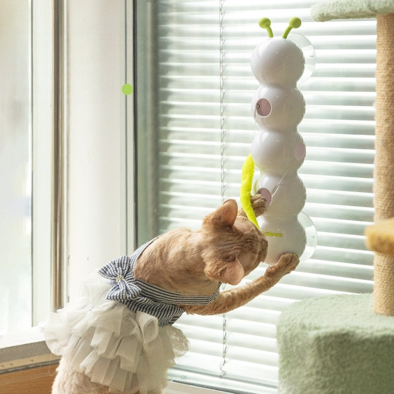 電動フェザーテールチェイス吸盤猫用おもちゃ