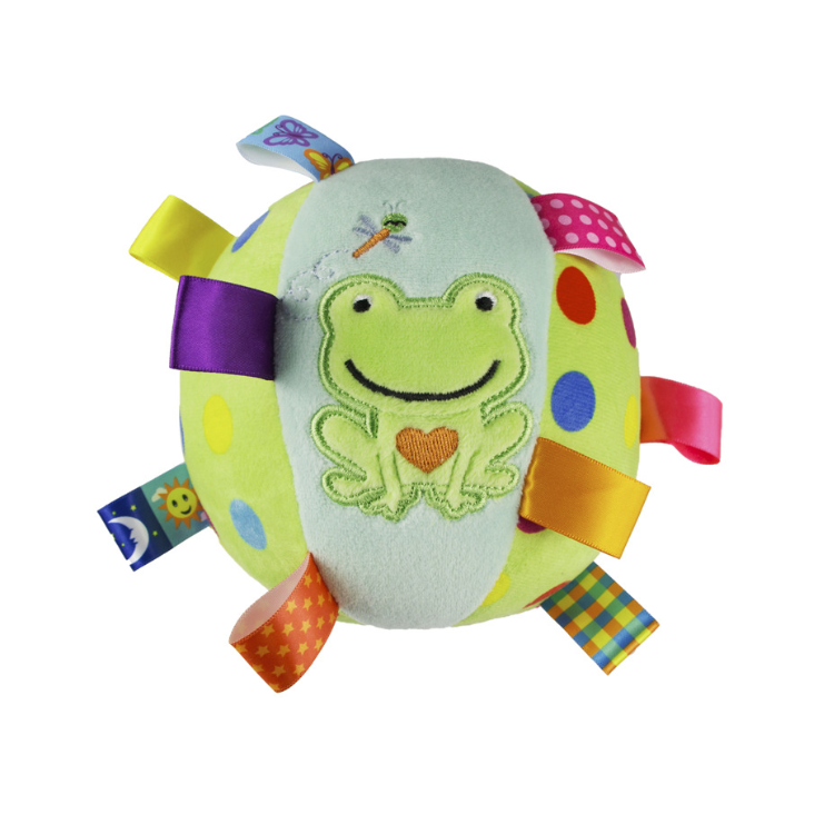 Hundespielzeug aus Plüsch mit Ball und Glocke