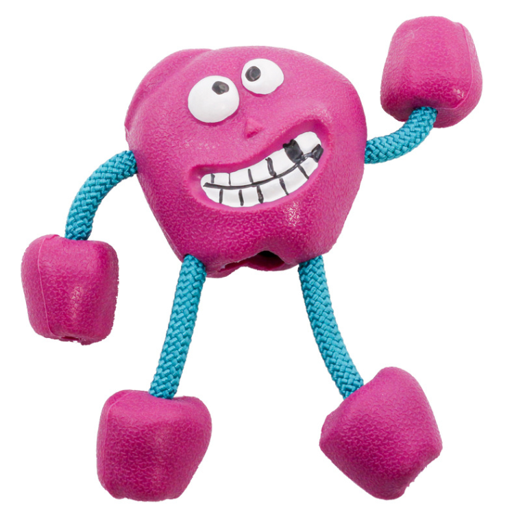 Kauspielzeug für Hunde mit Quietschfunktion aus Gummi