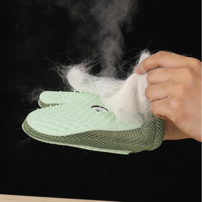 Pet Hair Removal Gloves Spray Massage Brush Gloves