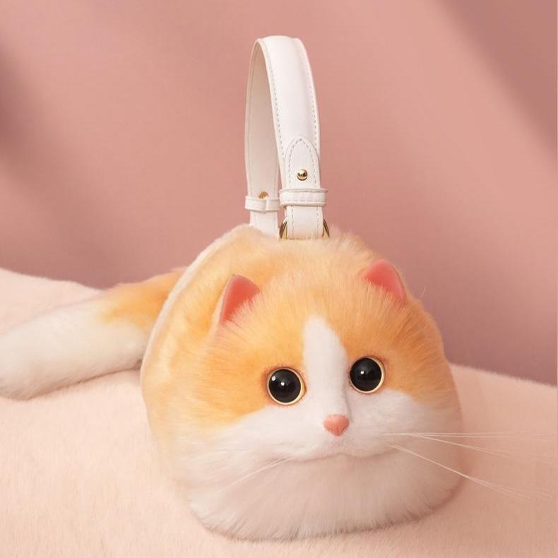 Realistic Cat Shaped Purse Handbag