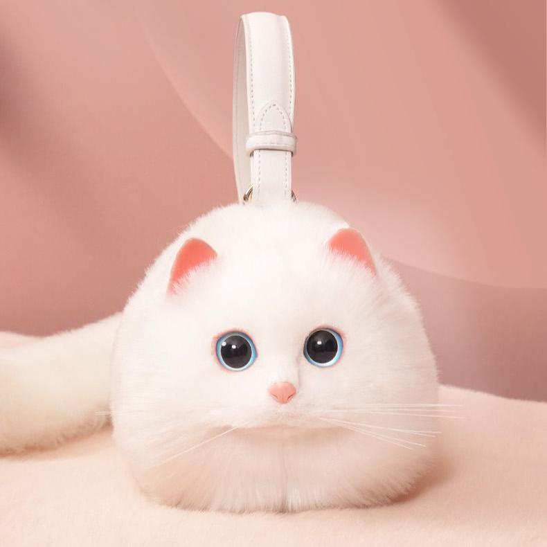 Realistic Cat Shaped Purse Handbag