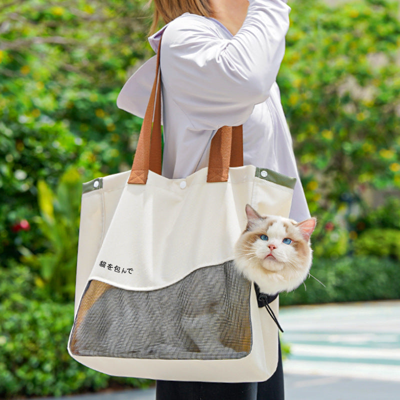 Cat Travel Carrier Crossbody Tote Bag