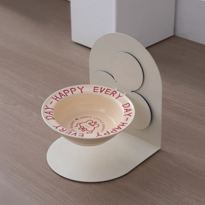 Elevated Ceramic Magnetic Cat Bowl Anti-black Chin Pet Bowl