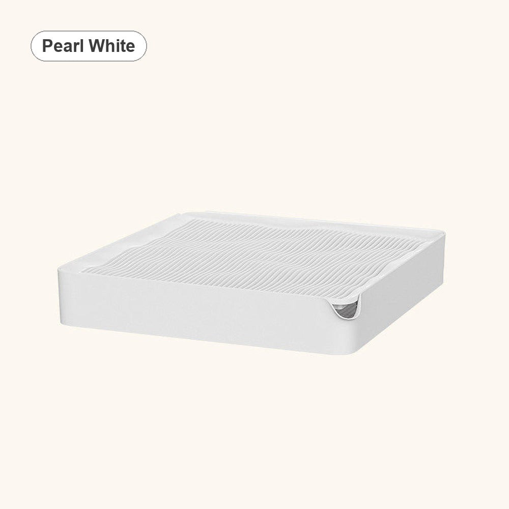 Pearl White wave-grate cat litter trapping platform