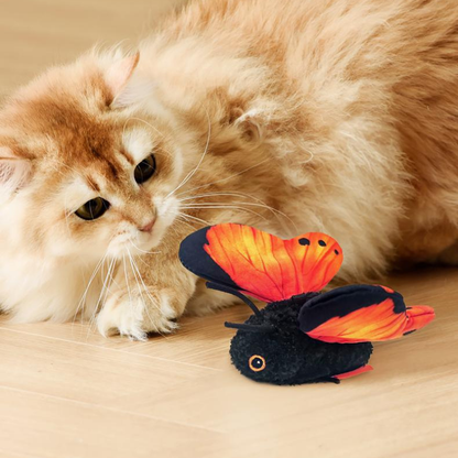 Interactive Flutter Butterfly Cat Toy – Automatic Realistic Flying Insect Teaser for Indoor Cats