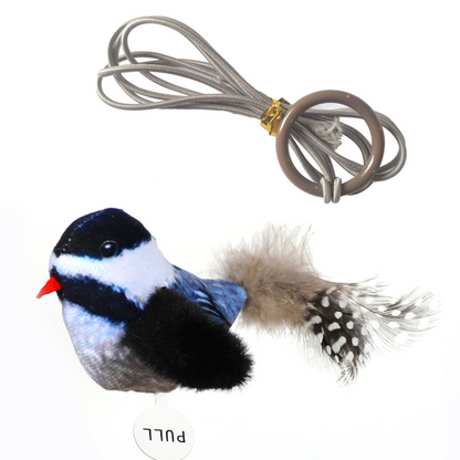 Realistic Bird Sound Interactive Cat Toys With Feather