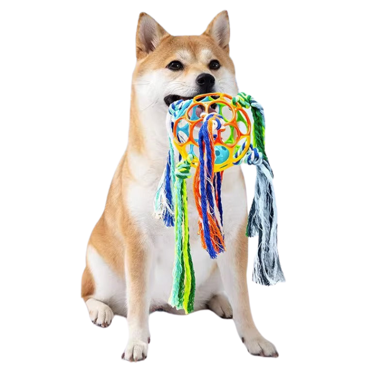 Pet Dog Bell Ball Rope Toys