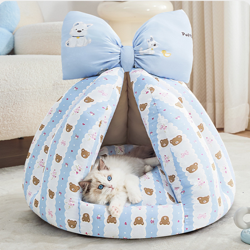 Semi-enclosed Tent Cat Cave Beds Warm