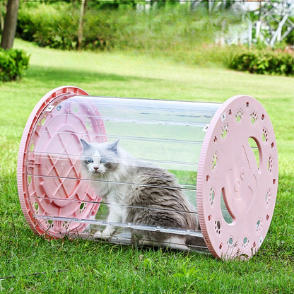 Transparent Rolling Pet Carrier