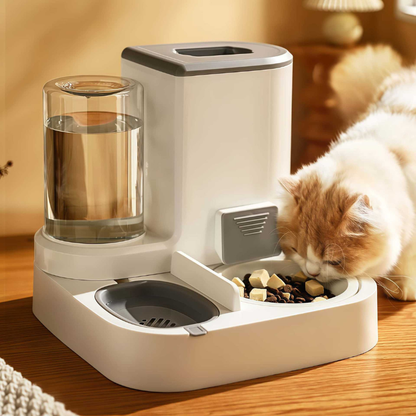 Automatic Cat Treat Feeder Water Dispenser Bowl