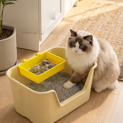 Hanging Cat Litter Sifter Mesh Tray Litter Box Filter Cleaning Screen