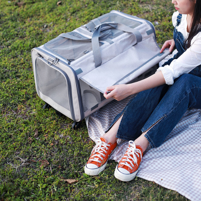 Cat Stroller Carrier Suitcase Dog Travel Bag