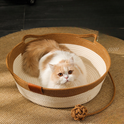 Woven Cat Bed Cotton Rope Bed Mat