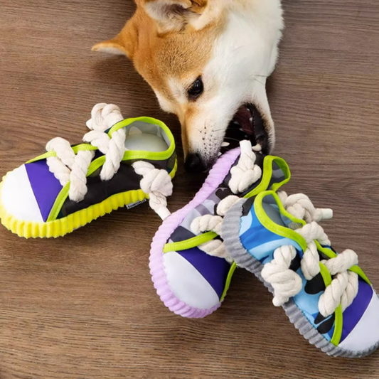 Pet Cotton Rope Slippers Dog Chew Squeaky Toys