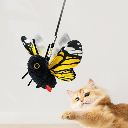 Interactive Flutter Butterfly Cat Toy – Automatic Realistic Flying Insect Teaser for Indoor Cats