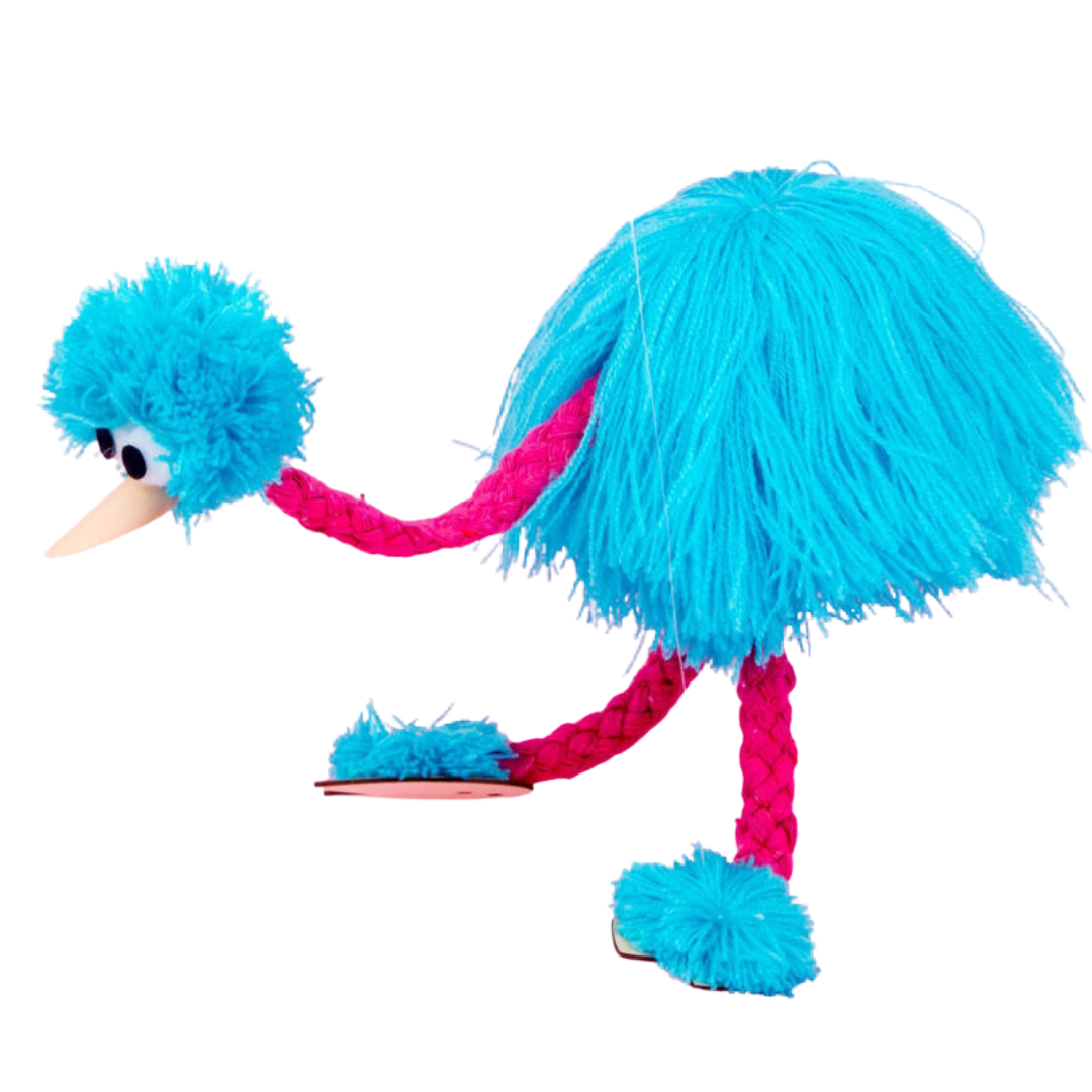 Marionette Ostrich Puppet Pet Toys For Cats Dogs