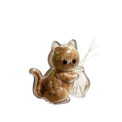 Transparent Cat Pet Fur Memorial Box Kitten Whisker Keepsake Fridge Magnet