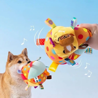 Dog Plush Ball Bell Toys