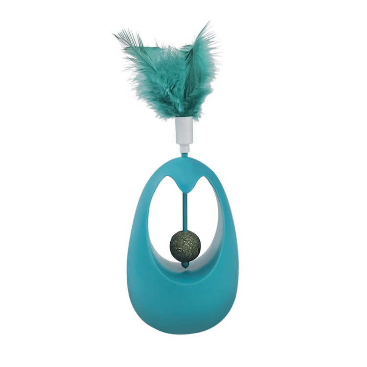 Catnip Ball Tumbler Toys With Feather