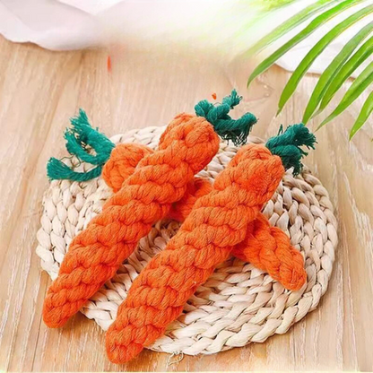 Pet Dog Carrot Knot Woven Toy