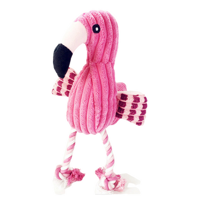 Squeaker Flamingo Plush Dog Toys