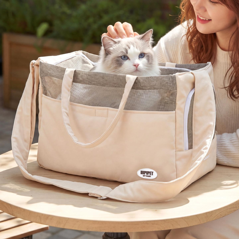 Stylish Cat Carrier Bag Breathable Shoulder Travel Tote
