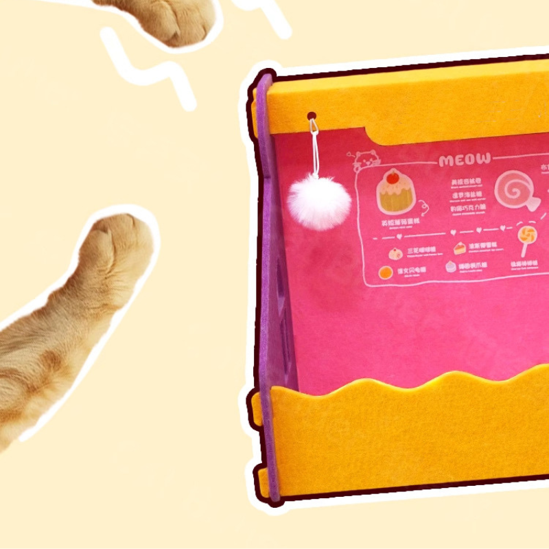 Cat Felt House Semi-enclosed Pet Bed