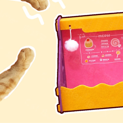 Cat Felt House Semi-enclosed Pet Bed