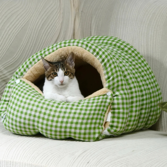 Winter Warm Semi-enclosed Cat Bed