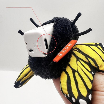 Interactive Flutter Butterfly Cat Toy – Automatic Realistic Flying Insect Teaser for Indoor Cats